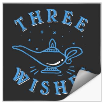 Discover Disney Aladdin Genie Three Wishes Lamp Blue Hue Stickers