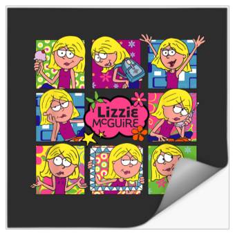 Discover Disney Lizzy McGuire Multi Lizzie's Moods Big Chest Panels Stickers