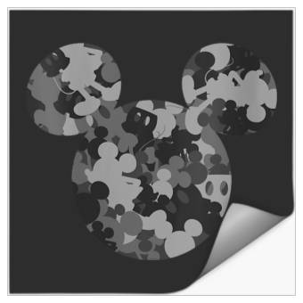 Discover Disneyss Mickey Camo Gray Stickers