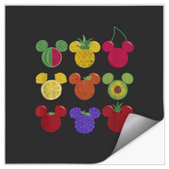 Discover Disney Mickey Classic Mickey Fruit Face Grid Stickers