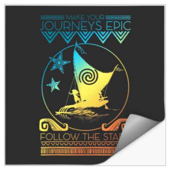 Discover Disney Moana Epic Journeys Rainbow Gradient Grap Stickers