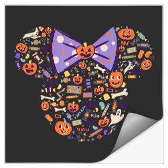 Discover Disney Minnie Mouse Icon Candy and Pumpkins Hall Stickers