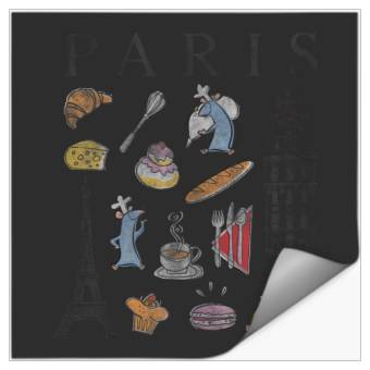 Discover Disney Pixar Ratatouille Paris Food Places Collage Stickers