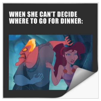 Discover Disney Villains Valentines Day Hades Megara Dinn Stickers