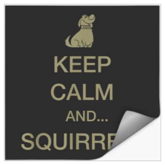 Discover Disney Pixar Up Keep Calm And Squirrel Dug Stickers