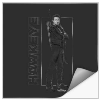 Discover Marvel Hawkeye Disney Plus Black And White Hero Stickers