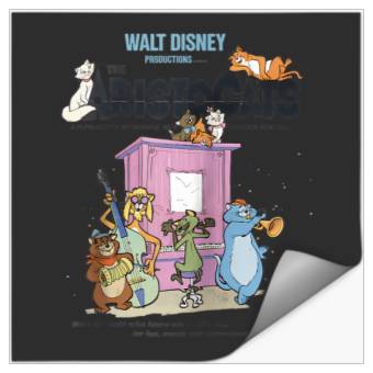 Discover Disney The Aristocats Cats Playing Piano Raglan Baseball Tee Stickers