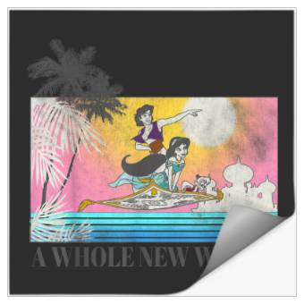 Discover Disney Aladdin and Jasmine A Whole New World Fly Stickers