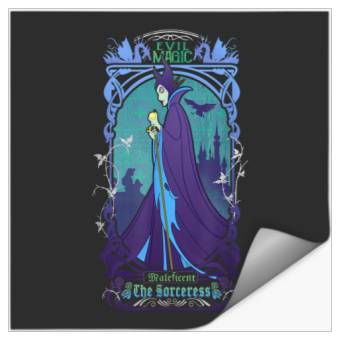Discover Disney Maleficent The Sorceress Deep Purple Grap Stickers