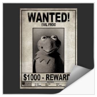 Discover Disney The Muppets Wanted Evil Frog Reward Poster Stickers