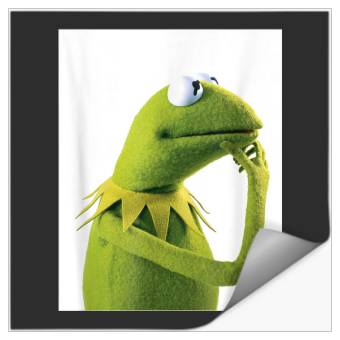 Discover Disney The Muppets K the frog Thinking Side Portrait Stickers