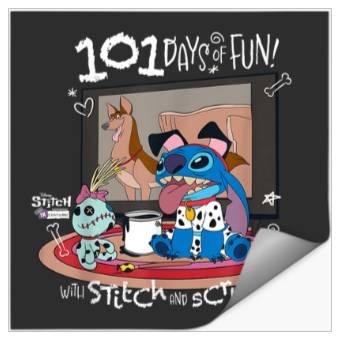 Discover Disney 100 Stitch in Costume 101 Dalmatians Fun Stickers
