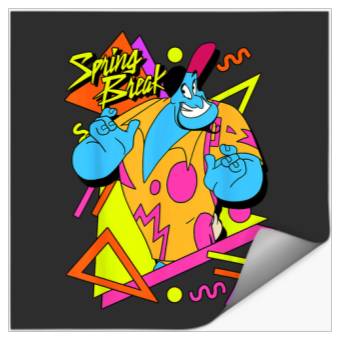 Discover Disney Aladdin Genie Retro 90s Style Poster Stickers
