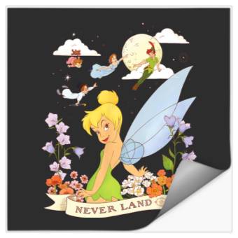 Discover Disney Peter Pan Tinker Bell Never Land Flowers and Flight Stickers