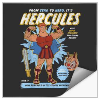 Discover Disney Hercules Action Figure Poster Stickers