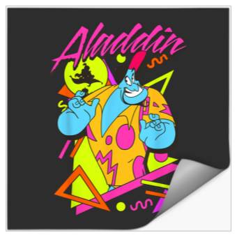 Discover Disney Aladdin Genie 90s Style Retro  Portrait Stickers