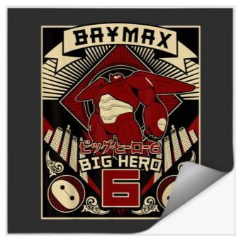 Discover Disney Big Hero 6 Baymax Propaganda Poster Graph Stickers