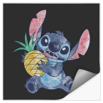 Discover Disney Lilo Stitch Pineapple Posing Destressed Stickers