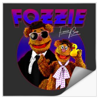 Discover Disney The Muppets Fozzie Bear Gradient Neon Cir Stickers