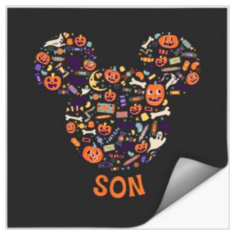 Discover Disney Mickey Mouse Icon Halloween Son Stickers
