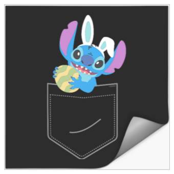 Discover Disney Stitch Easter Egg and Bunny Ears Corner Pocket Art Stickers