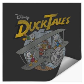 Discover Disney DuckTales Ducks On Airplane Distressed Portrait Stickers