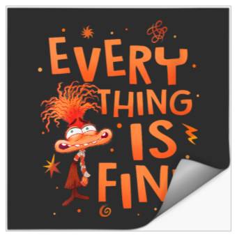 Discover Disney Pixar Inside Out 2 Everything Is Fine Anxiety Logo Stickers