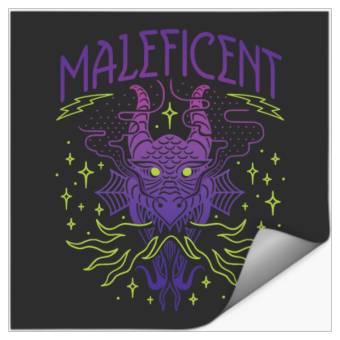 Discover Disney Villains Maleficent Dragon Line Design Stickers