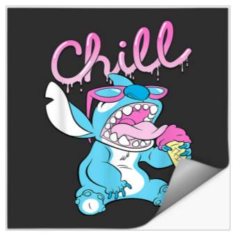 Discover Disney Lilo and Stitch Neon Ice Cream Chill Drip Stickers