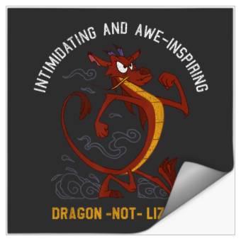 Discover Disney Mulan Mushu Dragon Not Lizard Portrait Stickers