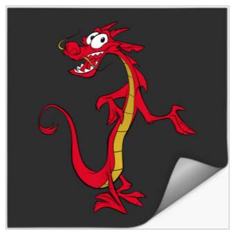 Discover Disney Mulan Mushu Dragon TShirt Stickers