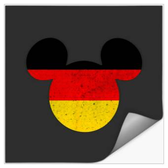 Discover Disney Mickey Mouse Logo Germany Flag Fill Stickers