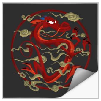Discover Disney Mulan Mushu Inner Circle Graphic TShirt Stickers