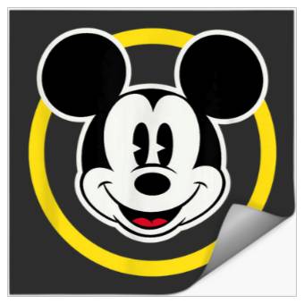 Discover Amazon Essentials Disney Smiling Mickey in Yello Stickers