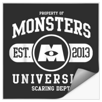 Discover Disney Pixar Monsters University Est 2013 Logo Stickers