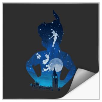 Discover Disney Peter Pan Midnight London Flight Silhouet Stickers