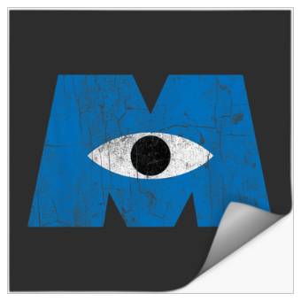 Discover Disney Pixar Monsters Inc Distressed Cyclops Blu Stickers