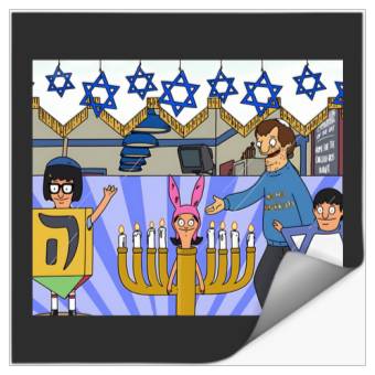Discover BobS Burgers Says Happy Hanukkah Stickers
