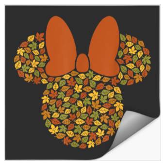 Discover Disney Minnie Mouse Icon Autumn Fall Leaves Stickers