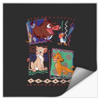 Discover Disney Lion King Simba And Timon Graphic TShirt Stickers