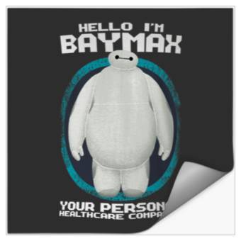 Discover Disney Big Hero 6 Hello Im Baymax Graphic TShirt Stickers