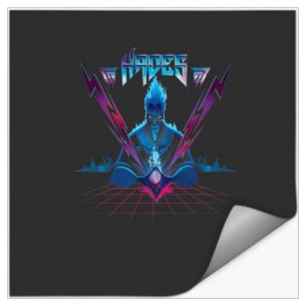Discover Disney Villains Hades 90s Rock Band Stickers