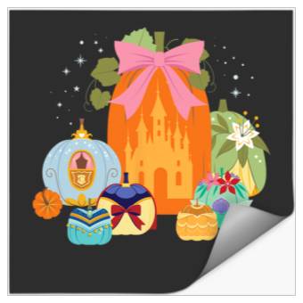 Discover Disney Princess Pumpkins Fall Princesses and Pumpkin Castle Stickers