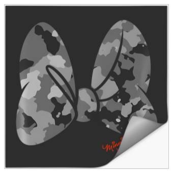 Discover Disney Minnie Mouse Classic Camouflage Bow Autograph Stickers