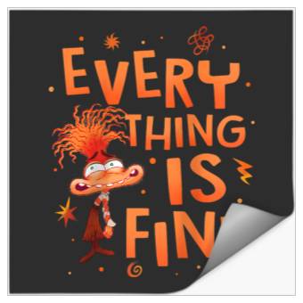 Discover Disneyss Pixars Inside Out 2 Everything Is Fine Anxietys Logo Stickers