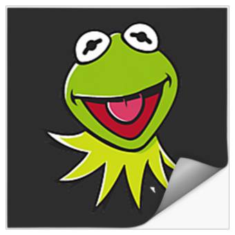 Discover Disneyss The Muppets Kermit Happy Faces Left Chest Pocket Logo Stickers