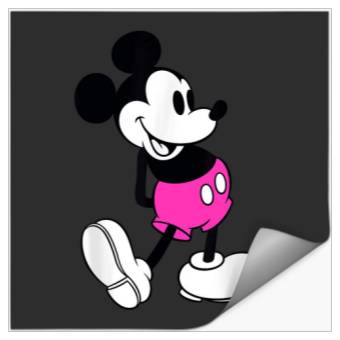 Discover Disney Mickey Mouse Pink Shorts Stickers
