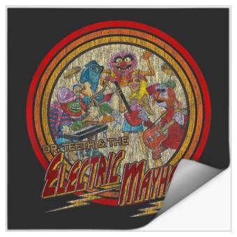 Discover Disneyss The Muppets Electric Mayhem Vintages Band Poster Stickers