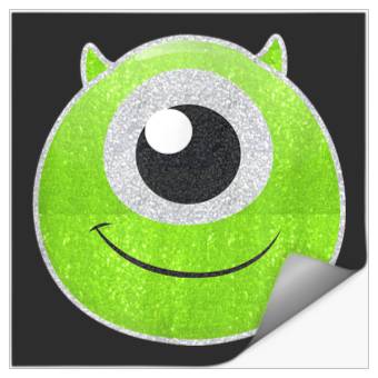 Discover Disneyss Pixars Monsters University Mike Wazowski Big Faces Logo Stickers