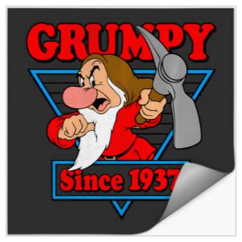 Discover Disney Snow White Grumpy Since 1937 Triangle Stickers
